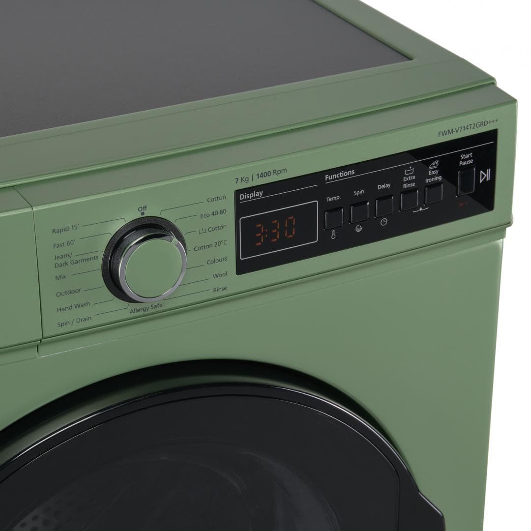 Masina de spalat rufe FRAM FWM-V714T2GRD+++, 7 kg, 1400 rpm, Clasa: D, Verde pastelat — miniatură