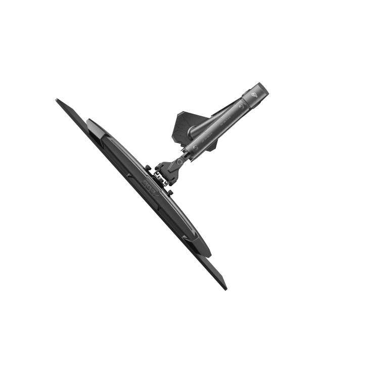 ASUS AAS01 – ROG Ergo Arm. Mounting: Clamp, Maximum weight capacity: 11.5 kg, Maximum screen size: 86.4 cm (34"), Minimum VESA mount: 100 x 100 mm, Maximum VESA mount: 100 x 100 mm. Height adjustment, Swivel angle range: -90 - 90°, Tilt angle range: -25 - 80°. Product colour: Black — miniatură