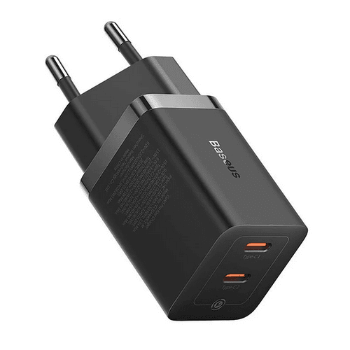 Incarcator Retea Baseus GaN5 Pro, 40W, 2 porturi, Negru — miniatură