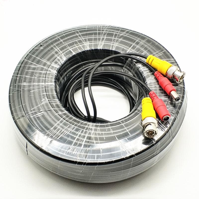 Cablu video si alimentare 20 metri LN-EC04-20M; conectori DC si BNC; Video Power: 26 AWG; Insulation: 1.3mm Colourless PE; Power Conductor: 21 AWG x 2C Red/Black ID: 1.35mmPVC; Outer Jacket: 4.4mm PVC Black — miniatură
