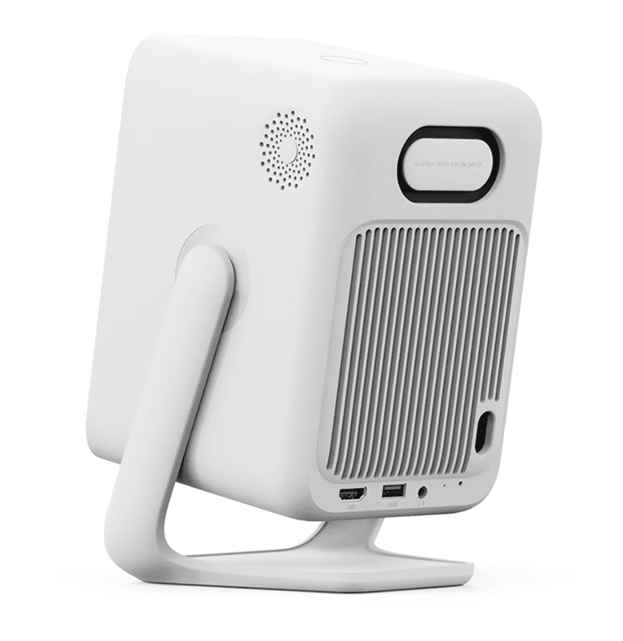 Videoproiector Portabil, Wanbo T2 Ultra, Android TV 11, 500 ANSI, Rezolutie nativa 1080P, Suport rotativ la 120°, Focus automat si corectie trapezoidala, Evitarea obstacolelor, Dimensiune de proiectie 45-140', WiFi dual-band, Difuzor 2*5W — miniatură