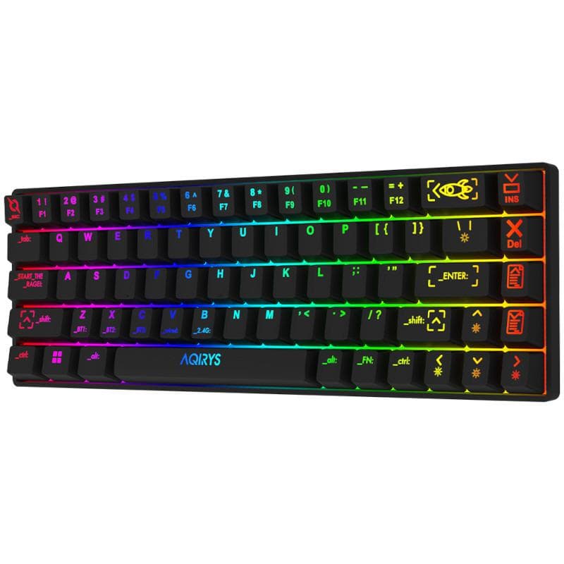 Tastatura Mecanica Gaming AQIRYS Mira, RGB, Wireless, negru — miniatură