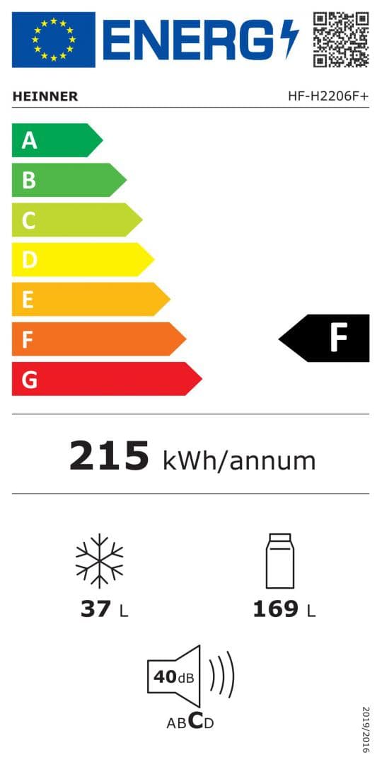 FRIGIDER CU DOUA USI HEINNER HF-H2206F+ — miniatură