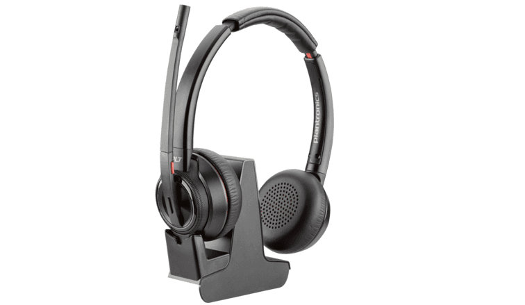 Casti Head-band Poly Savi 8220 UC, Wireless/Wired, noise-canceling, Negru