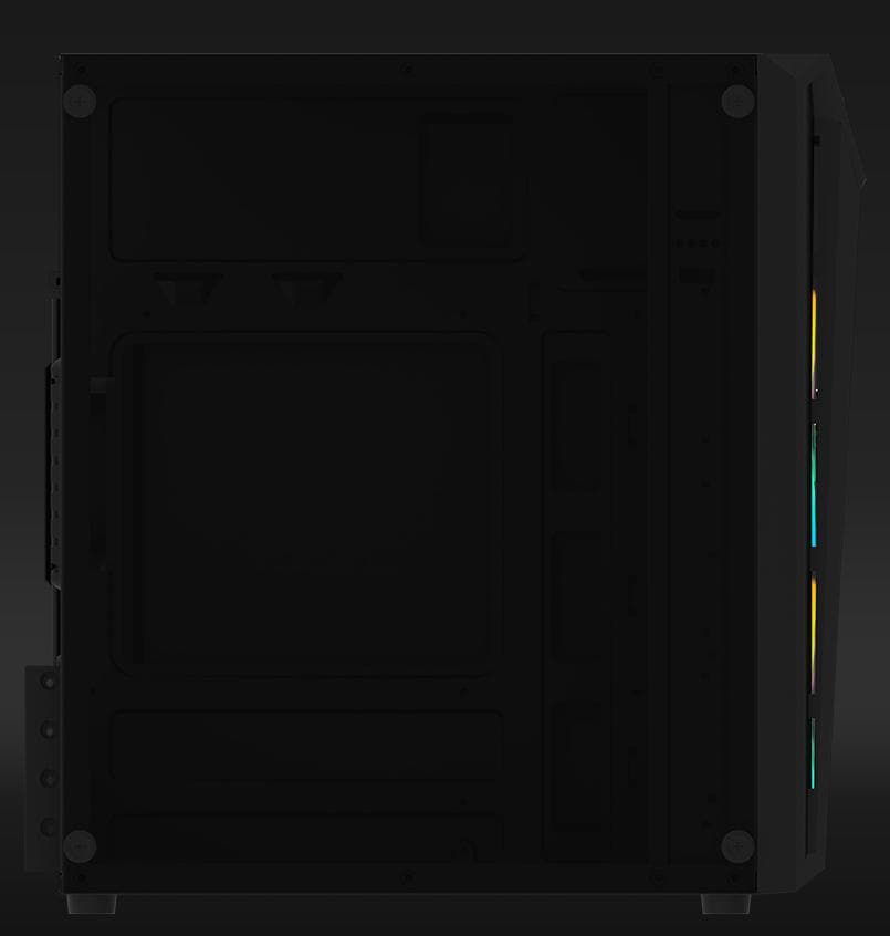 Carcasa AQIRYS BELLATRIX PRO, RGB, Mini Tower, Black — miniatură