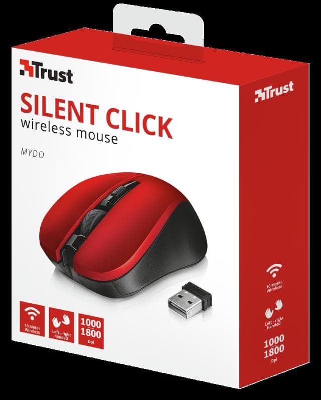 Mouse Wireless TRUST Mydo Silent Click, 1800 DPI, Multicolor — miniatură