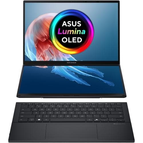 Laptop Consumer ASUS Zenbook Duo UX8406CA, cu procesor Intel Core Ultra 9 285H, 2 x 14'' OLED, 32 GB LPDDR5x, 1 TB, Intel Arc 140T, Windows 11 Home — miniatură