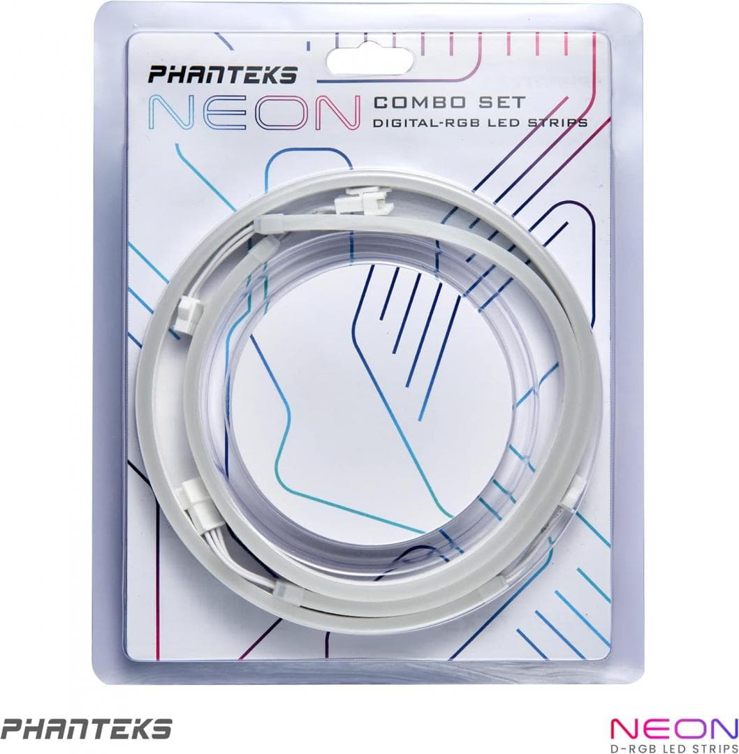 LED Strip PHANTEKS NEON D-RGB set combo 2 bucati, alb, 5V — miniatură