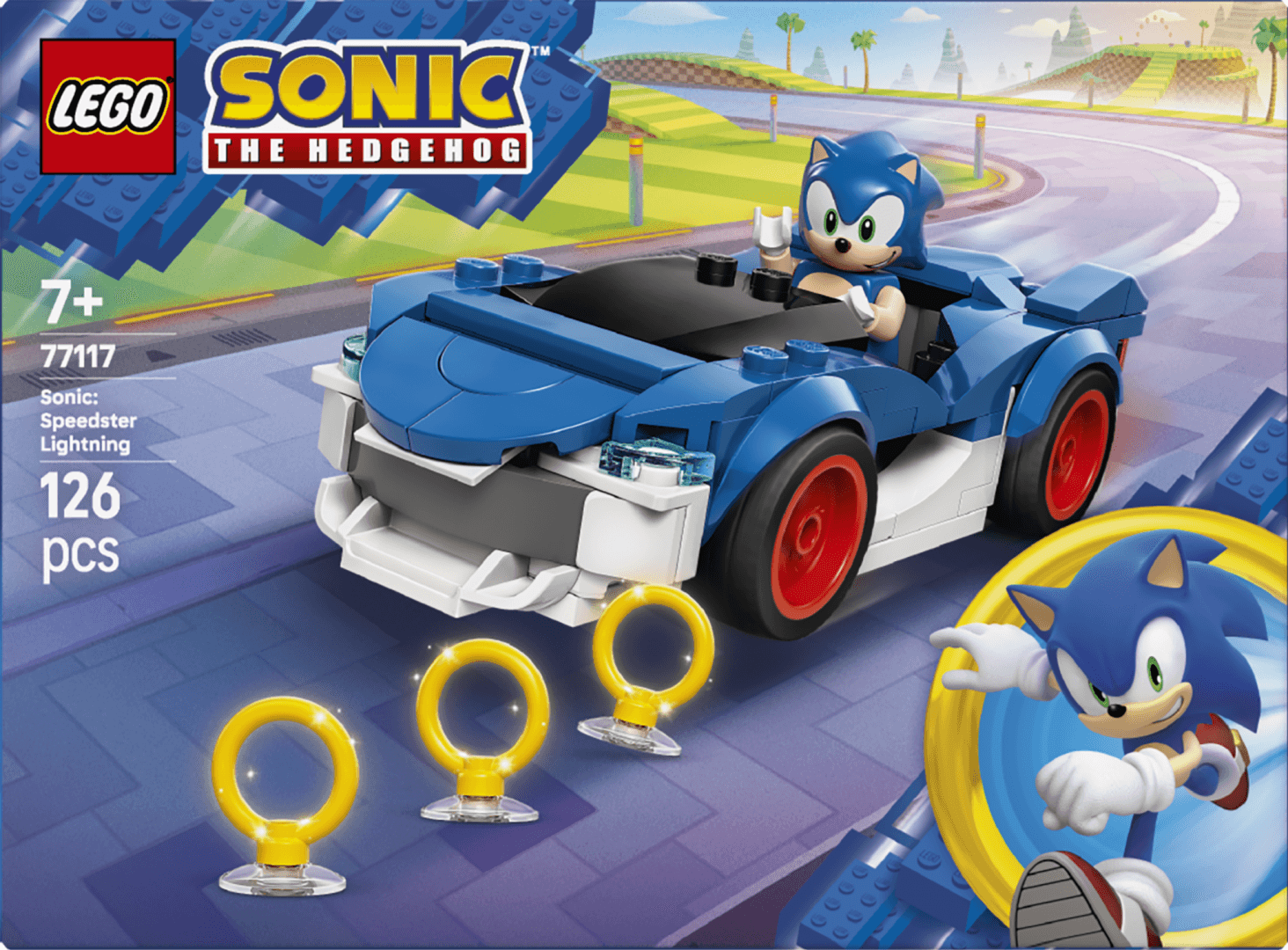 MASINA LUI SONIC: SPEEDSTAR LIGHTNING LEGO77117 — miniatură