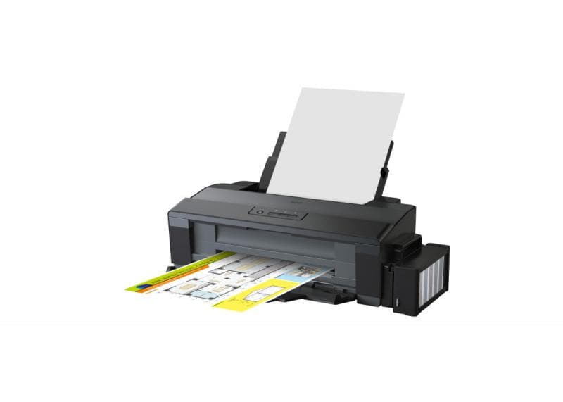 Imprimanta inkjet color CISS Epson L1300, dimensiune A3, viteza max ISO 15ppm alb-negru, 5,5ppm color, rezolutie 5760x1440dpi, alimentare hartie 100 coli, interfata USB 2.0, consumabile: T6641, T6642, T6643, T6644 (70ml ).
