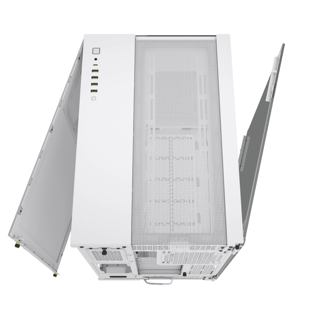 Carcasa CORSAIR 6500X, RGB, Mid Tower, White — miniatură