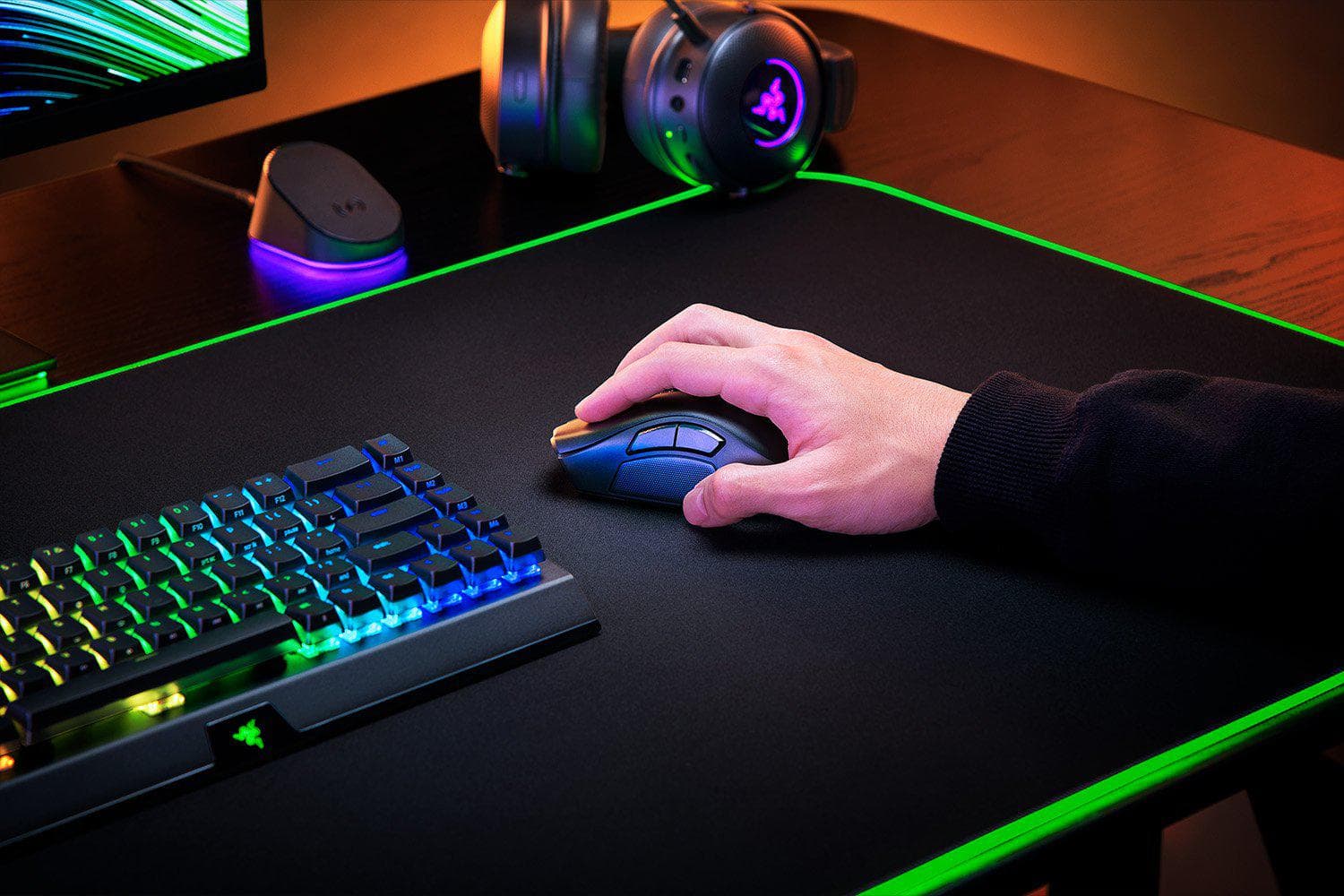 Mouse Gaming Wireless Razer Naga V2 Pro, 30000 dpi, Negru — miniatură