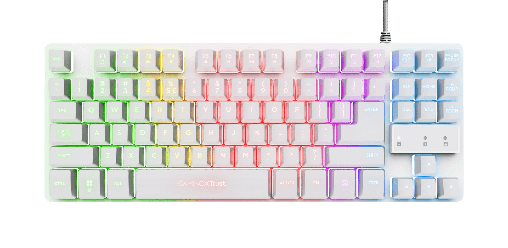 Tastatura Gaming Trust GXT 833W THADO, RGB, USB, Alb