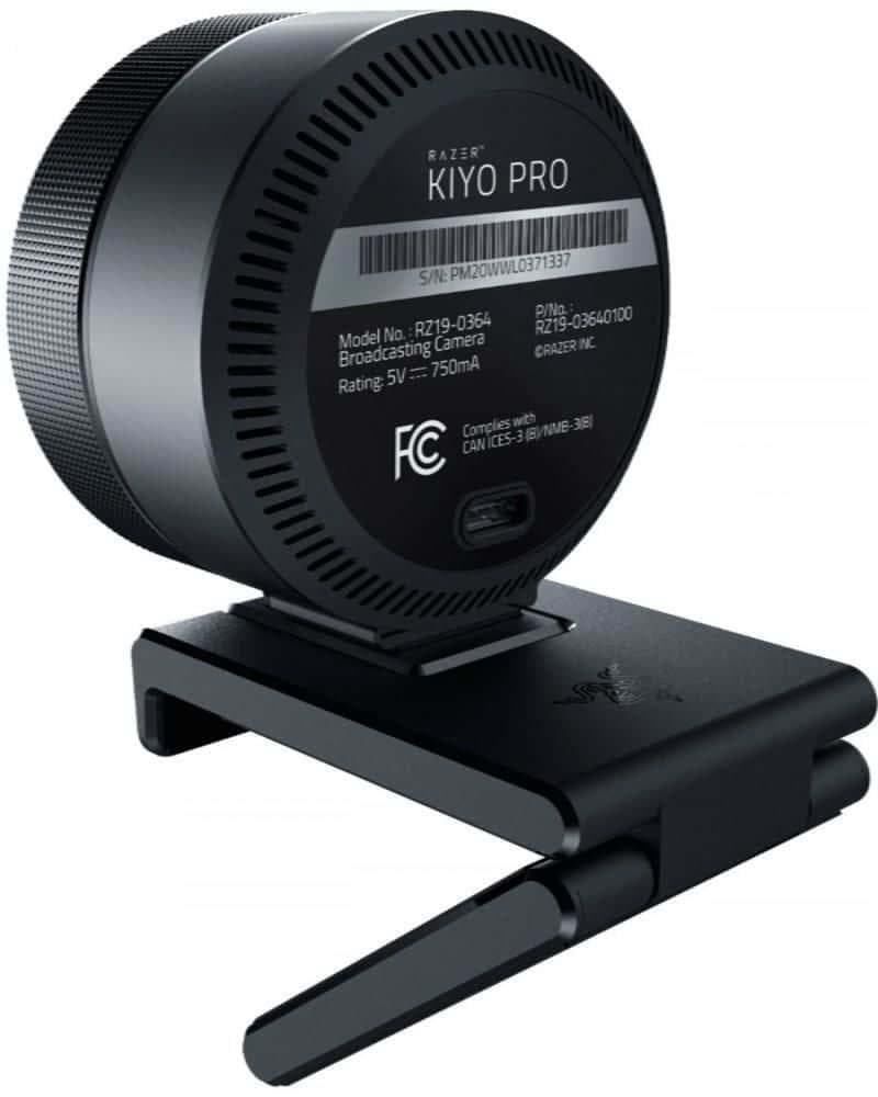 Camera Web Razer Kiyo Pro, 2.1 MP, rezolutie video Full HD, USB 2.0, Negru — miniatură