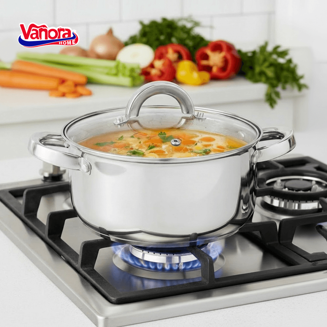 CRATITA INOX CU CAPAC 20x9.5CM, 3L, MIKA — miniatură