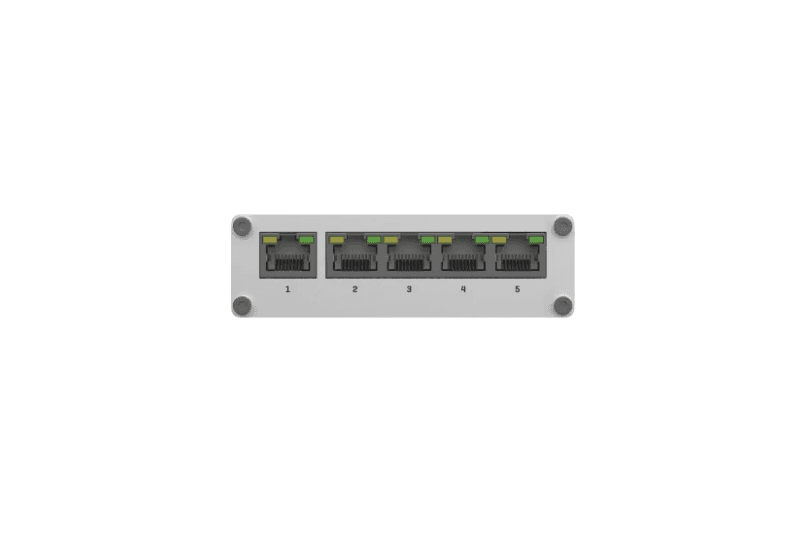 TELTONIKA INDUSTRIAL UNMANAGED L2 5PPORT GIGABIT SWITCH TSW110, Interfata: 5 x ETH ports, 10/100/1000 Mbps, supports auto MDI/MDIX crossover, Standarde retea: 802.3i, 802.3u, 802.3ab, 802.3x, 802.3az, 802.3ad, Latime de banda: 10 Gbps, Carcasa aluminiu, Dimensiuni: 100 x 30 x 85 mm, Greutate: 227g — miniatură