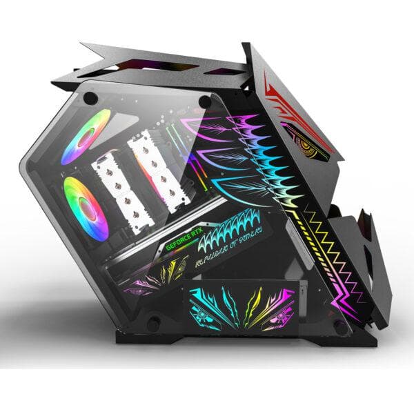 Carcasa PRO GAMING HERCULE BLACK, RGB, Mid Tower, Black — miniatură