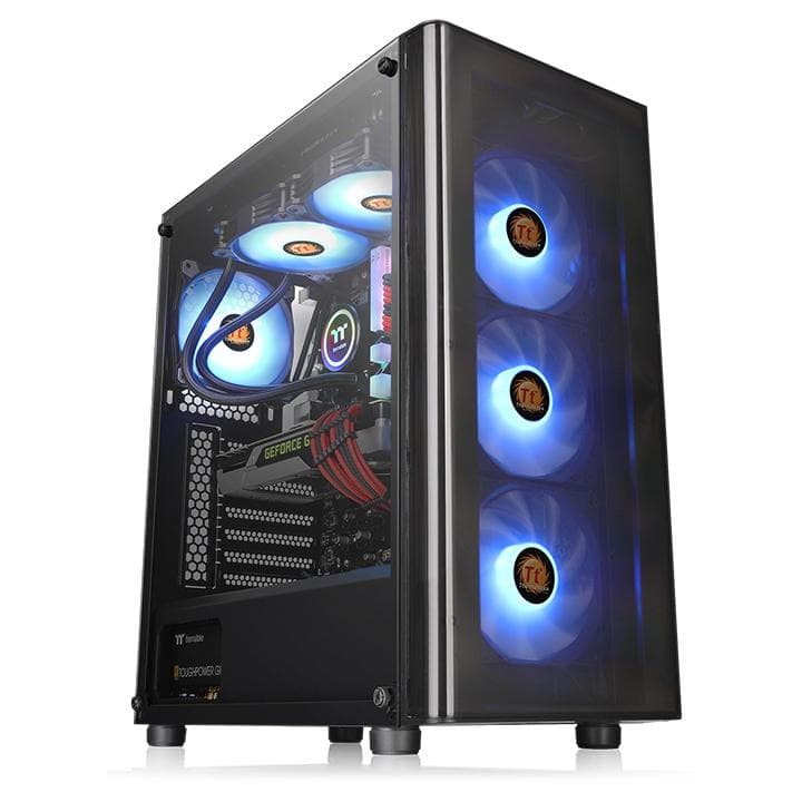 Carcasa Thermaltake V200 TG RGB, RGB, Mid Tower, Black