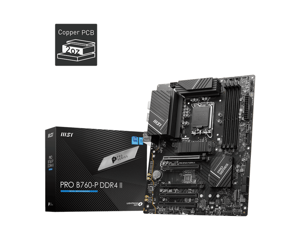 Placa de baza MSI PRO B760-P DDR4 II, Socket 1700, DDR4, ATX — miniatură