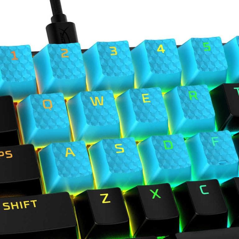 HP Gaming Keycaps Full set, HyperX Pudding, US Layout, Blue — miniatură