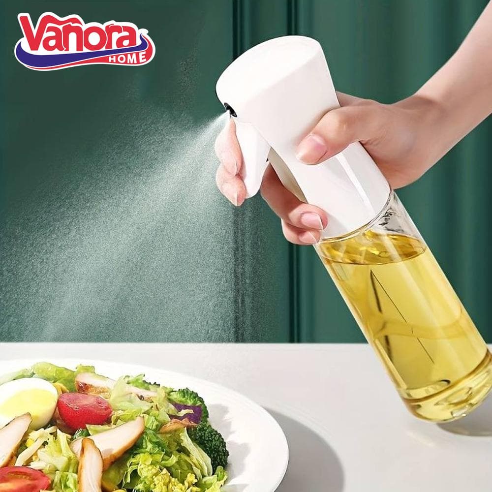 STICLA CU PULVERIZATOR ULEI/OTET 200 ML, ALB, VANORA HOME — miniatură