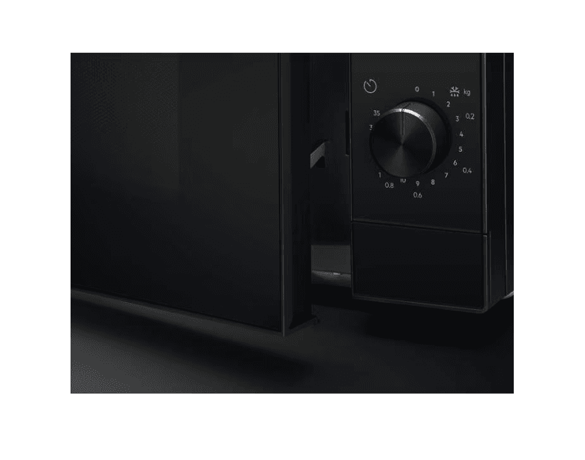 CUPTOR CU MICROUNDE ELECTROLUX EMZ421MMK, Volum brut 21 litri; Volum net 20 litri; 5 trepte de putere; Putere microunde 800 W; Grill; Putere grill 1000 W; Avertizare sonora; Diametru platan 270 mm; Timer mecanic; Negru — miniatură