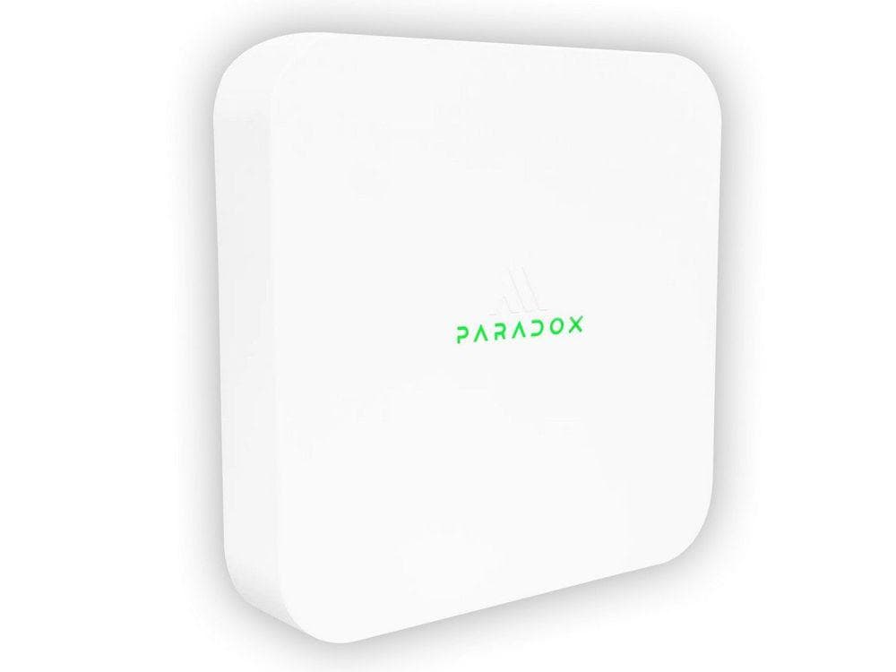 Centrală wireless • un singur fir! • comunicație - Ethernet, Wi-Fi - 2.4 GHz B/G/N • PoE, max 10W • baterie litiu-ion 3.7V, 5000mAh • 10 partiții, 128 useri, 100 zone, 128 telecomenzi • GFSK wireless, 868 MHz, 75 noduri per sistem • dispozitive wireless (75 per sistem) și Ethernet cu auto-învățare