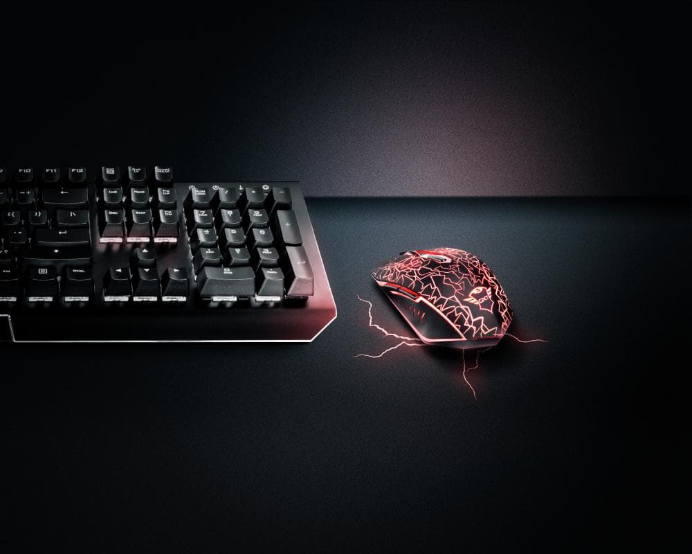 Mouse Gaming Wireless Trust GXT 107 Izza, 2000 dpi, Negru — miniatură