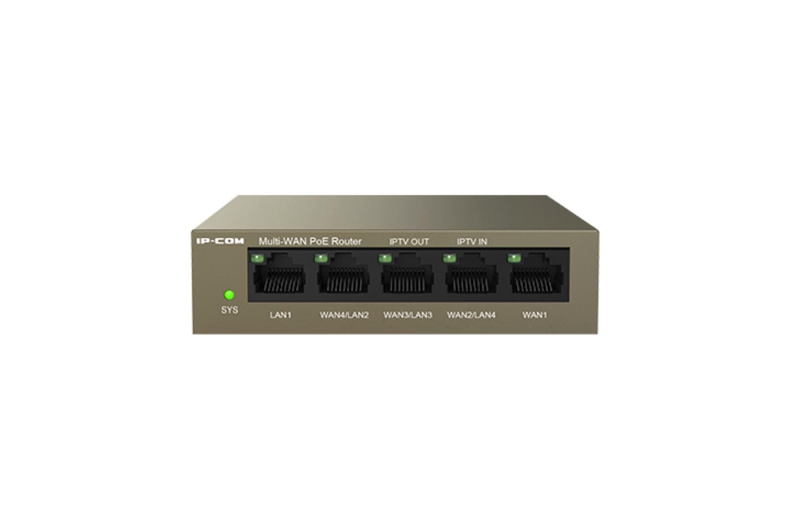 IP-COM 5 PORT CLOUD MANAGED POE ROUTER, M20-POE, Dimensiuni: 100*100* 26mm, Capacitate clienti: 150, NAT (Static IP) 940Mbps/930Mbps, NAT(DHCP) 941Mbps/932Mbps, NAT(PPPoE) 914Mbps/924Mbps, AP Management: 16, VLAN: 4, Procesor Dual core 1.0Ghz, RAM: 128Mb, Flash: 16Mb, Interfata: 5 x GE (Max 4 WAN