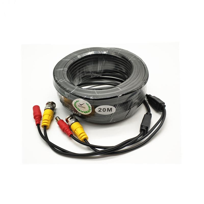 Cablu video si alimentare 20 metri LN-EC04-20M; conectori DC si BNC; Video Power: 26 AWG; Insulation: 1.3mm Colourless PE; Power Conductor: 21 AWG x 2C Red/Black ID: 1.35mmPVC; Outer Jacket: 4.4mm PVC Black — miniatură