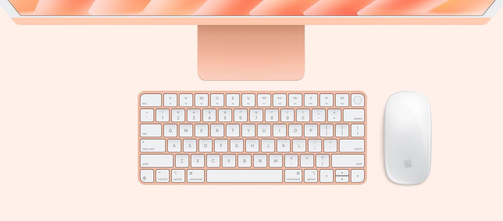 Apple iMAC 24" Retina 4.5k/ Apple M4 (CPU 8-core, GPU 8-core, Neural Engine16-core)/16GB/256GB - Orange - INT KB (2024)
