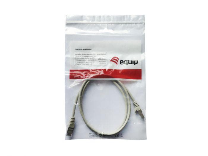 EQUIP 605500 Cat.6 S/FTP Patch Cable, 1.0m, Grey, 8.34x11.68x1000mm — miniatură
