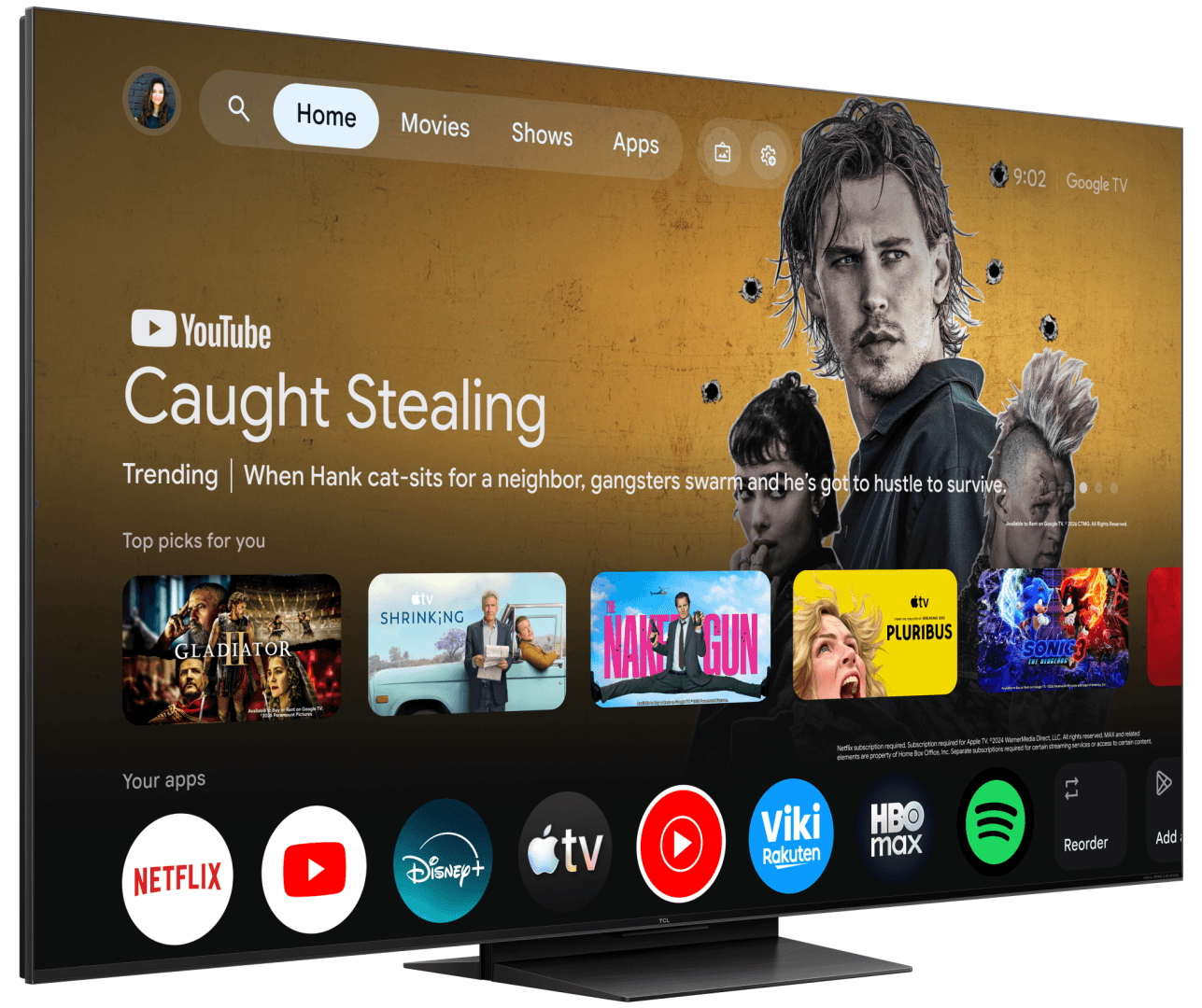 Televizor TCL LED 75P6L, 189 cm, Smart Google TV, 4K Ultra HD, Clasa E (Model 2026) — miniatură