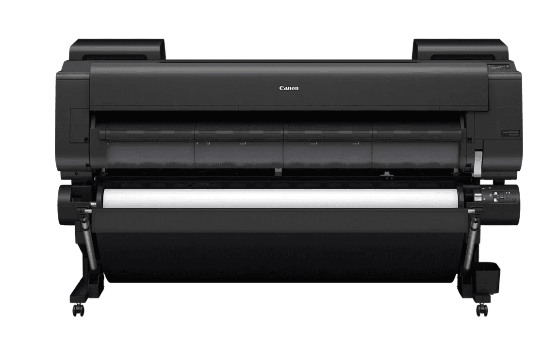 Plotter Canon GP-6600S A0 60", 7 culori, Rezolutie printare: 2,400 x 1,200 dpi, 18.432 de duze (MBK/C/M/Y/O: 1536 de duze x2, PBK/GY: 1536 de duze x1), Cerneluri pe bază de pigmenţi: 7 culori (negru mat, negru foto, cyan, magenta, galben, gri, portocaliu), Apple AirPrint, Limbaje de printare: PDF