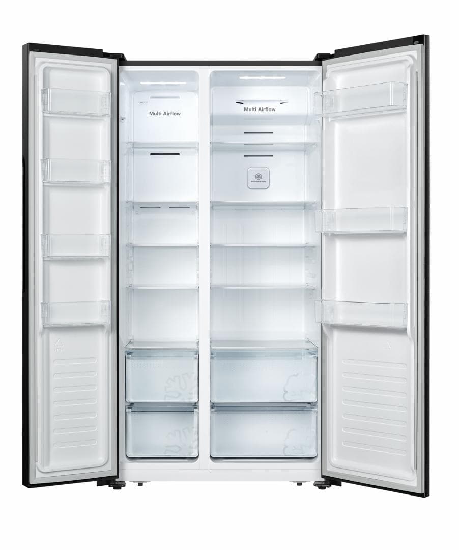 Side by Side HEINNER HSBS-HS519NFBKE++, No Frost, 519 L, Clasa E, Negru — miniatură