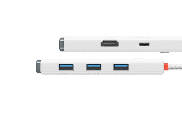 Docking station BASEUS Lite, USB Type-C, 100W, Alb — miniatură