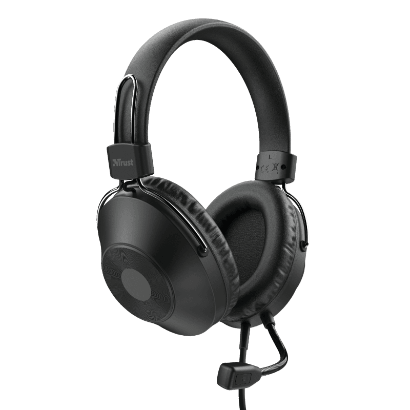 Casti Head-band Trust Ozo, Wired, Negru — miniatură