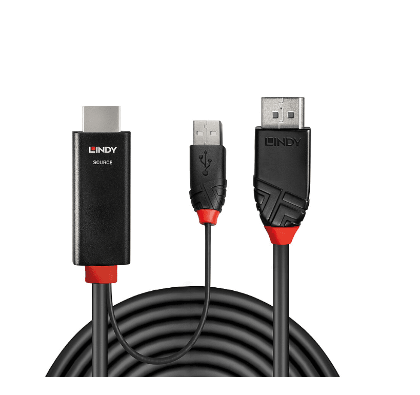 Cablu Lindy 1m HDMI la DisplayPort — miniatură