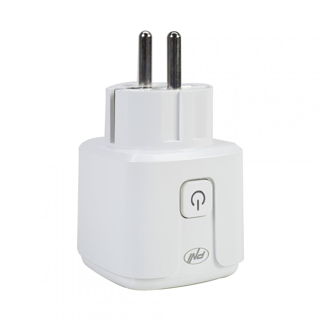 Priza inteligenta PNI SmartHome WP800 WiFi control prin internet, App Tuya Smart, compatibila cu Amazon Alexa si Google Home, masoara consumul de energie, Tensiune alimentare: 230V, Sarcina maxima: 3700 W, Distanta transmisie, 50 m exterior, interior 30 m, Dimensiuni: 87 X 50 X 50 mm — miniatură