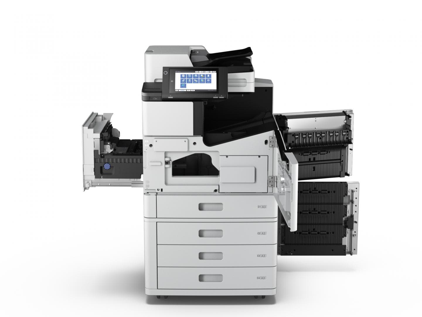"Multifunctional inkjet Mono  WorkForce Enterprise WF-M21000 D4TW, dimensiune A3 (Printare,Copiere, Scanare, Fax), duplex, viteza 100ppm alb-negru,rezolutie 600 x 2400 dpi, Limbaje de printare:PCL5c, PCL6, PostScript 3, PDF 1.7, ESC/P, ESC/P-R, PCL5e, ESC/Page,  ESC/Page-Colour, alimentare hartie
