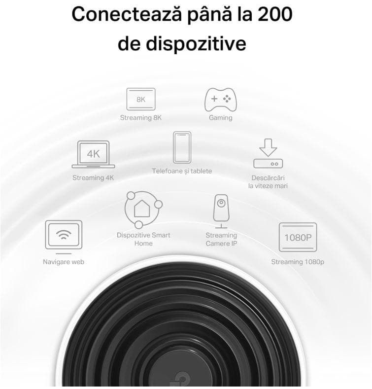 Router wireless TP-Link Deco XE75, WIFI 6E, Mesh, Tri-Band — miniatură