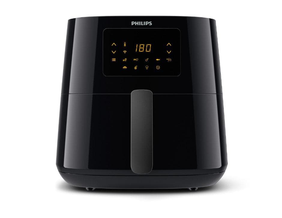 Friteuza fara ulei Philips HD9280/90 Airfryer Essential Collection, capacitate 6.2 L, Rapid Air, Digital, Wifi, 7 presetari, Corp negru/Maner negru — miniatură