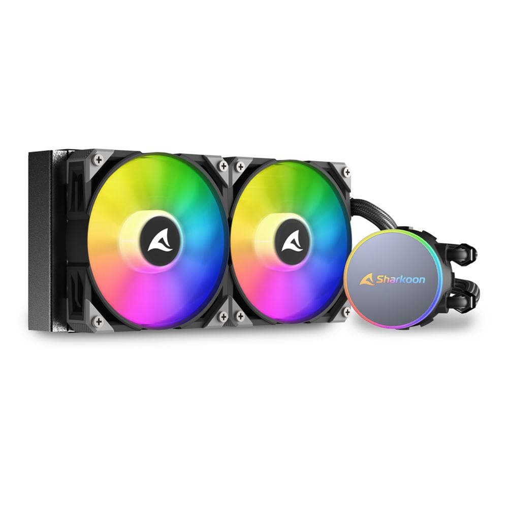 Cooler Procesor Sharkoon S70 RGB AIO, Lichid, 12 cm, 2 ventilatoare, aRGB