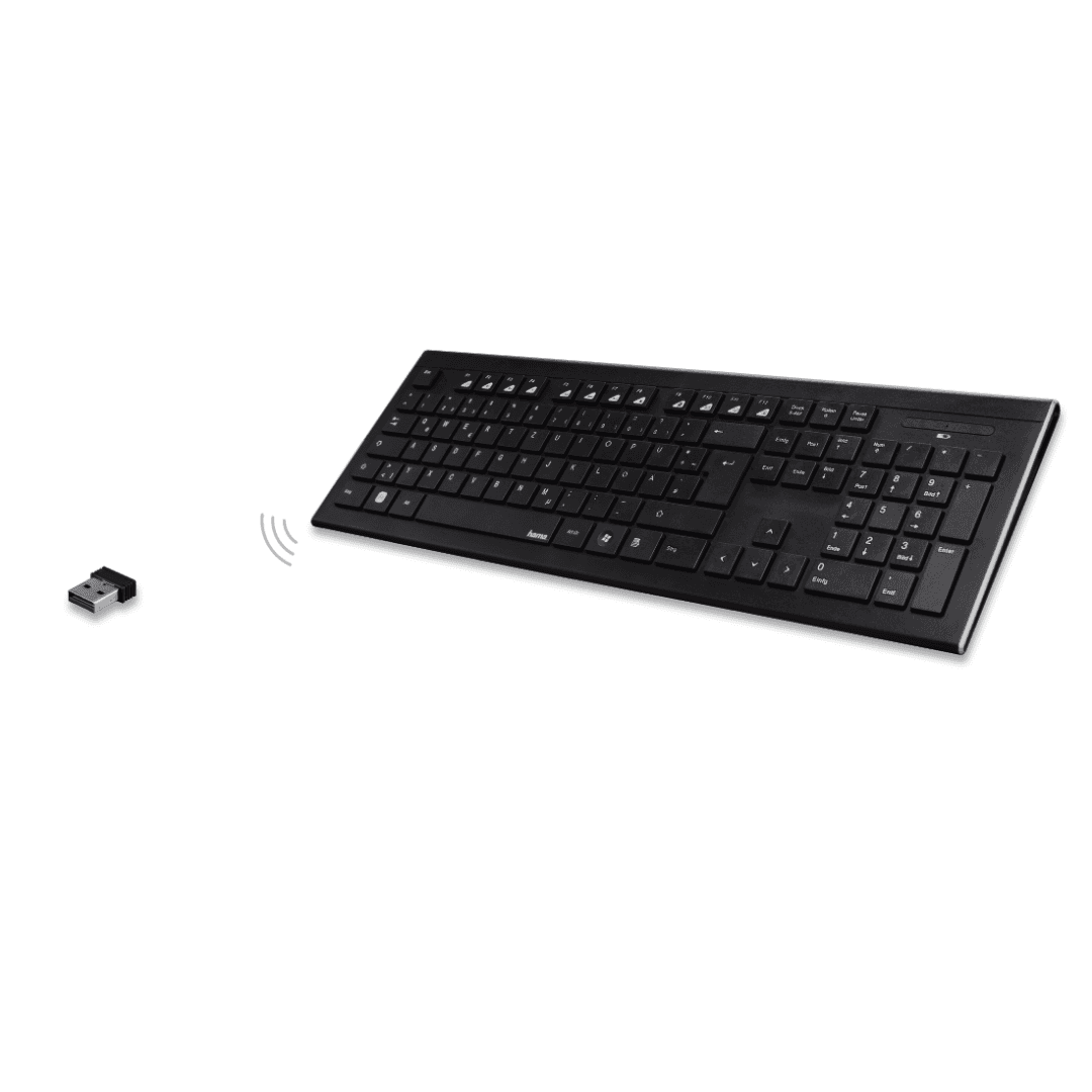 Tastatura Wireless HAMA Cortino, Negru — miniatură