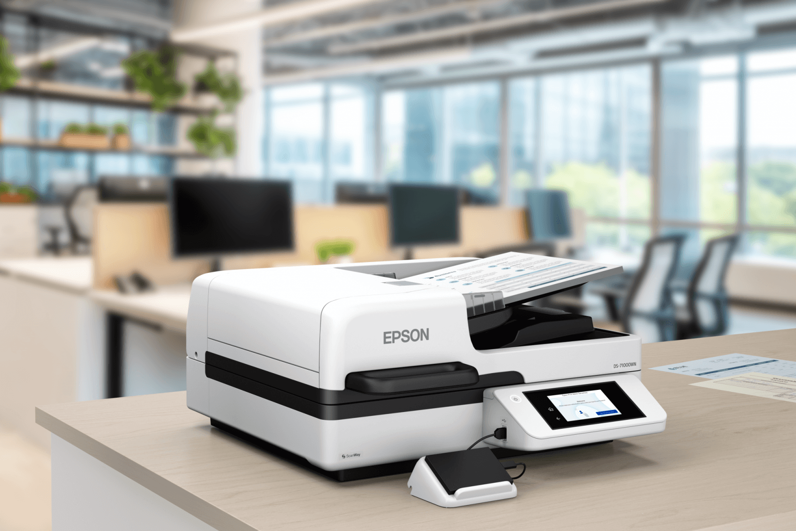 Scanner Epson DS-71000WN, A3, Duplex, Sheetfed, USB + WLAN + LAN — miniatură