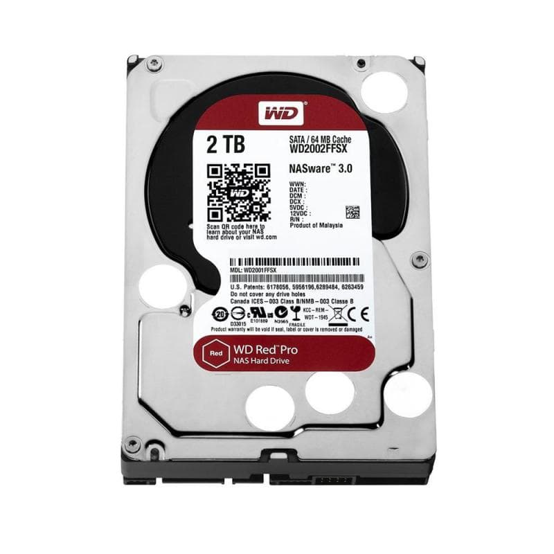 HDD NAS WD Red Pro, 2 TB, 7200 RPM, 64 MB, SATA III