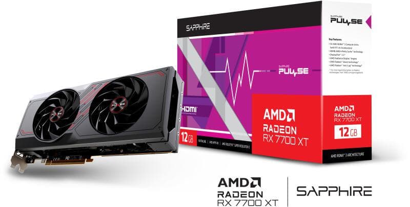 Placa video Sapphire Radeon RX 7700 XT, 12GB GDDR6, PCI Express 4.0, 192bit