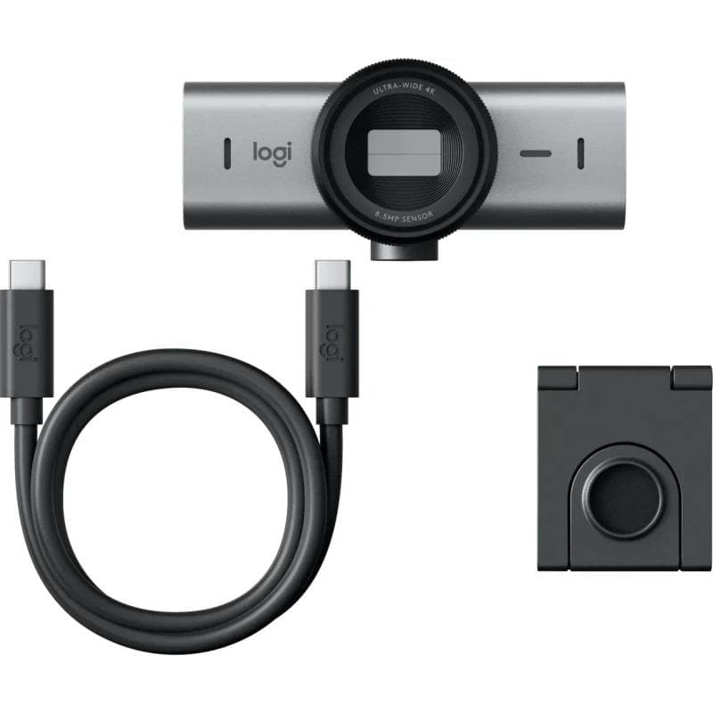 Camera Web Logitech MX Brio, rezolutie video 4K, USB-C, Grafit — miniatură