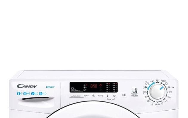 Masina de spalat rufe Candy Smart CS 1482/1-S, 8 kg, 1400 rpm, Clasa D, Kg Detector, Easy Iron, Alb — miniatură