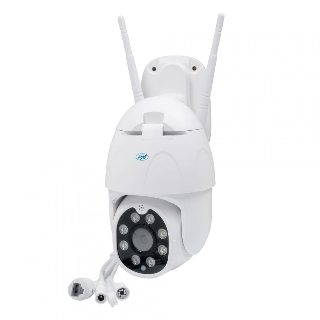Camera supraveghere video wireless PNI IP230T 1080P cu PTZ, stand-alone, H264+ suporta microSD 128GB, Night Vision, aplicatia Tuya, P2P, Android, iOS, pentru interior si exterior, rotire dupa miscare, alarma la miscare, 2MP, Rezolutie: 1080P, lentila: f:3.6mm, Compresie: H.264 +, 1080P (1920 x — miniatură